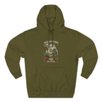 Army Green Midwestern As Fuck Michigan hoodie laid flat with the state crest