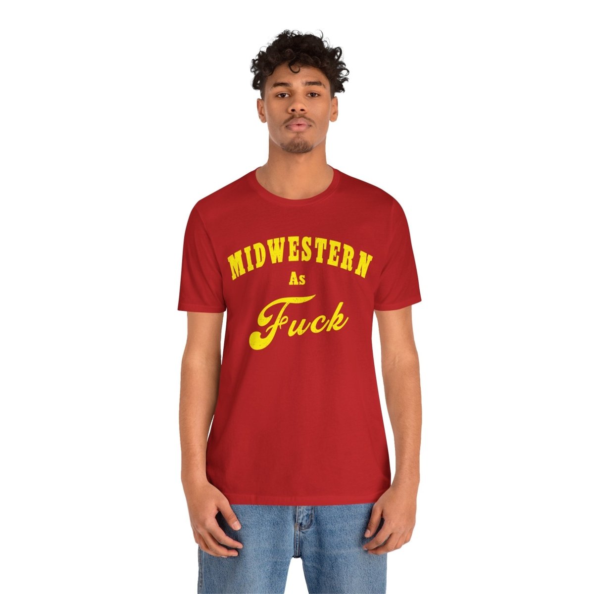 Midwestern As Fuck Shirt | Vintage Heartland Graphic for Proud Midwesterners | Yellow Print NSFW Version - Anything AF