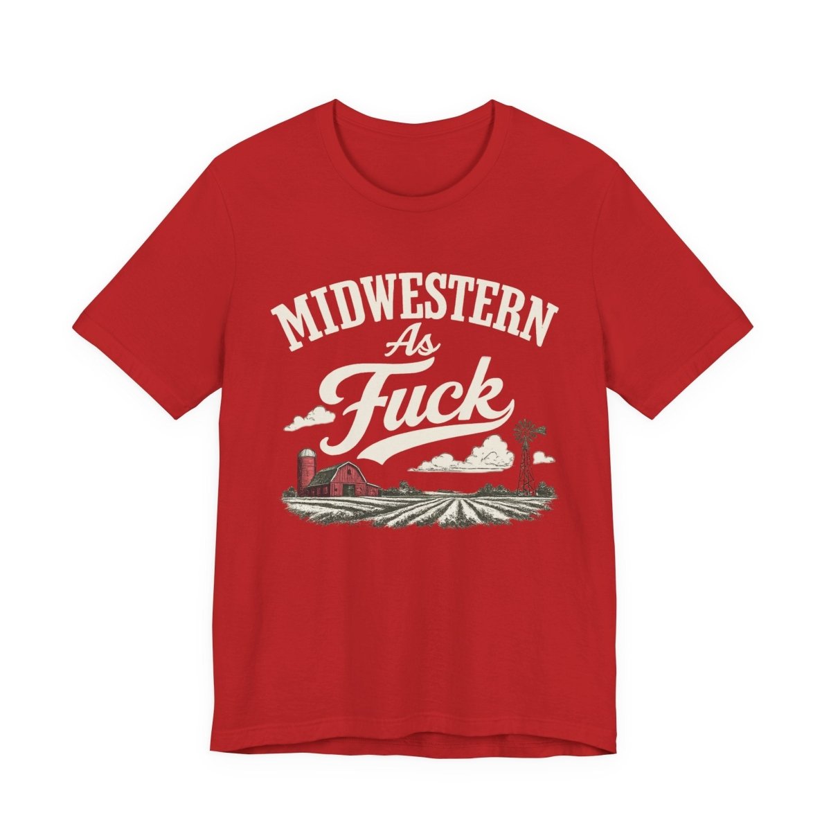 Midwestern As Fuck T-Shirt – Barn & Windmill | Midwest Pride Graphic Tee - Anything AF