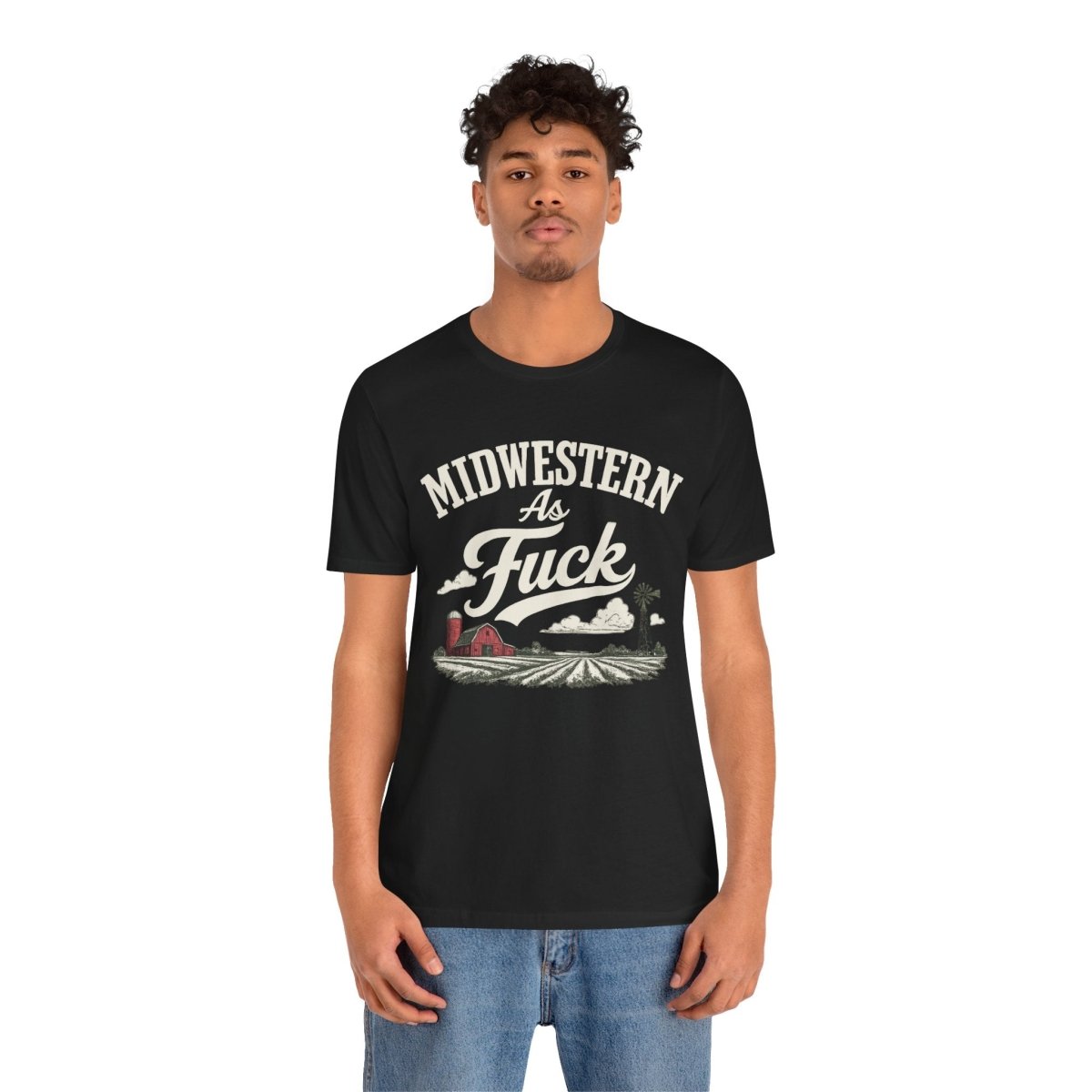 Midwestern As Fuck T-Shirt – Barn & Windmill | Midwest Pride Graphic Tee - Anything AF