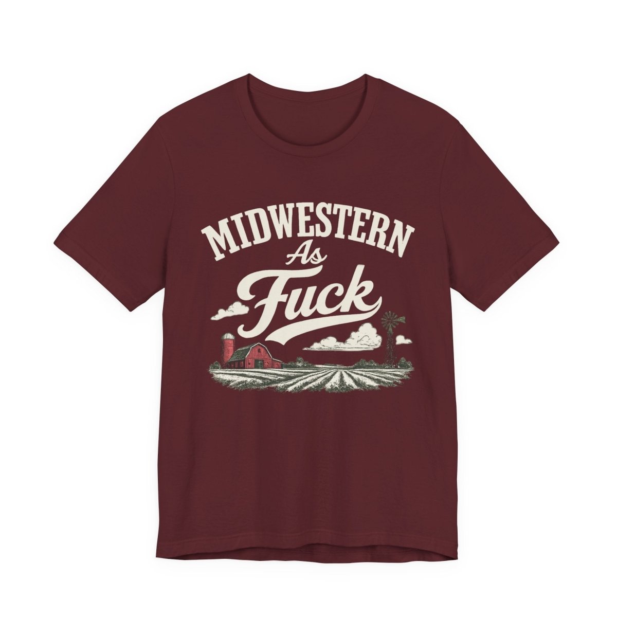 Midwestern As Fuck T-Shirt – Barn & Windmill | Midwest Pride Graphic Tee - Anything AF