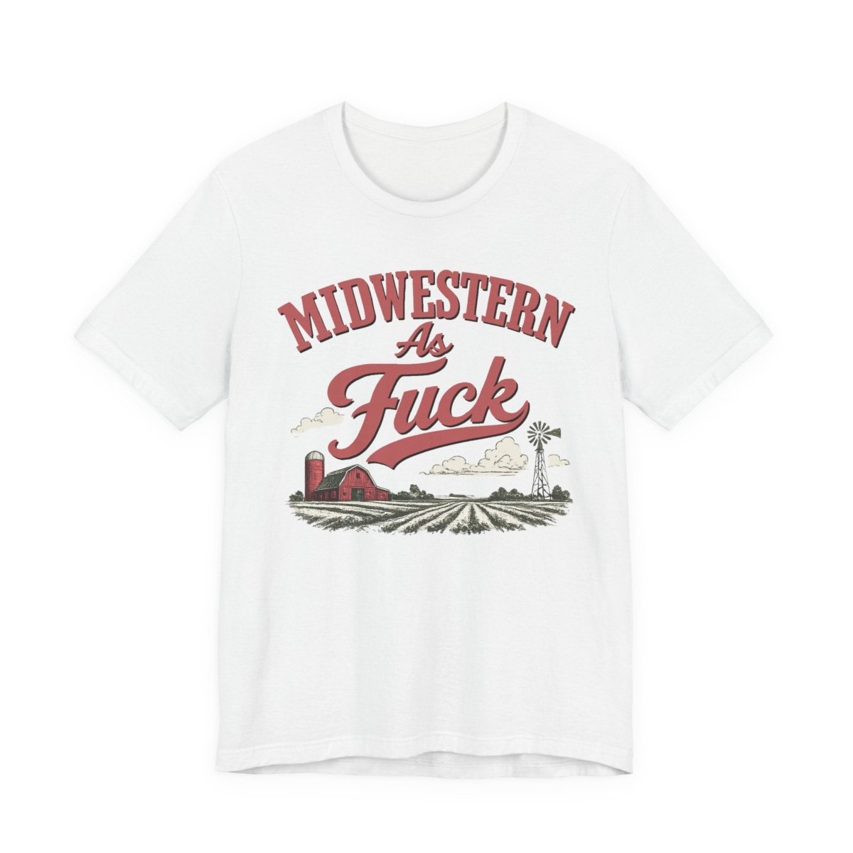 Midwestern As FUCK Vintage Farm Graphic T-Shirt | No Filter Edition | Bella + Canvas 3001 Unisex Tee - Anything AF