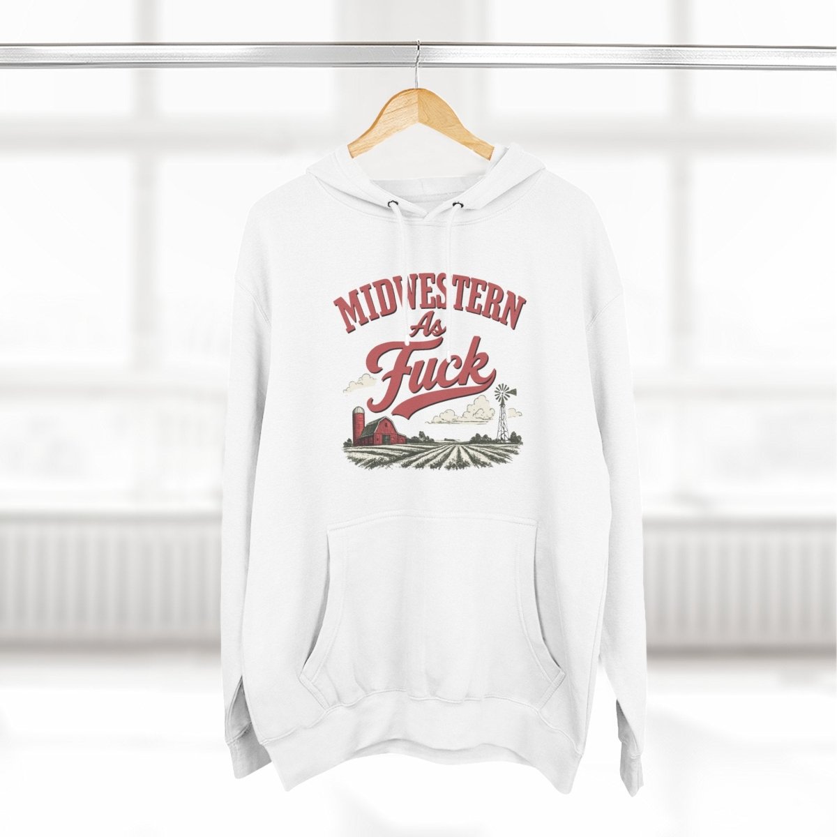 Midwestern As FUCK Vintage Farm Hoodie | No Filter Edition | Lane Seven LS14001 Heavyweight Fleece Hoodie - Anything AF