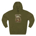 Army Green Missouri Midwestern As F**K hoodie laid flat with the Missouri print