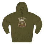Army Green Missouri Midwestern As F**K hoodie laid flat with the Missouri print