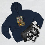 Navy Ohio Midwestern As F**K hoodie styled flat with sneakers and a white cap
