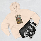 Oatmeal Heather Ohio Midwestern As F**K hoodie styled flat with black sneakers