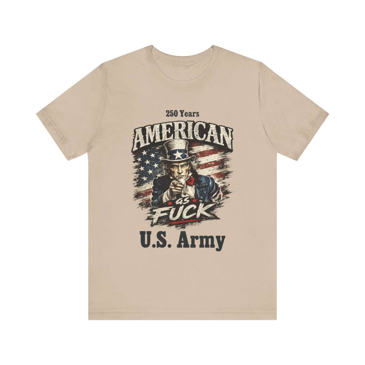 Personalized American As Fuck T-Shirt | Custom Uncle Sam Patriotic Shirt | Add Your Own Text | Bella + Canvas 3001 - Anything AF