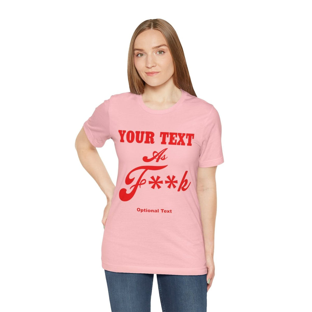 Personalized Anything AF Shirt | Custom As F**k T-Shirt PG-13 Version with Your Custom Text & Design in Red Print - Anything AF