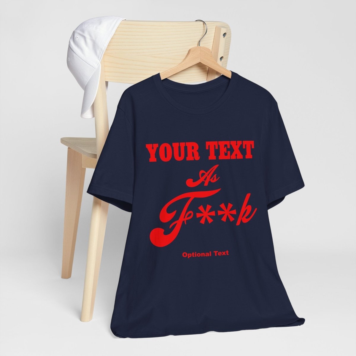 Personalized Anything AF Shirt | Custom As F**k T-Shirt PG-13 Version with Your Custom Text & Design in Red Print - Anything AF