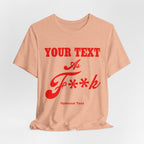 Personalized Anything AF Shirt | Custom As F**k T-Shirt PG-13 Version with Your Custom Text & Design in Red Print - Anything AF