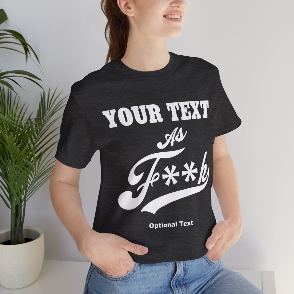 Personalized Anything AF Shirt | Personalized AF T-Shirt with Your Custom Text & Design in White Print | PG-13 Version Anything As F**k - Anything AF