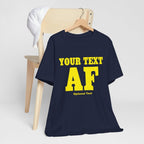 Personalized Anything AF Shirt | Personalized AF T-Shirt with Your Custom Text & Design in Yellow Print - Anything AF