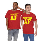 Personalized Anything AF Shirt | Personalized AF T-Shirt with Your Custom Text & Design in Yellow Print - Anything AF