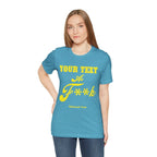 Personalized Anything As F**k Shirt | Personalized As Fuck PG-13 Version T-Shirt with Your Custom Text & Design in Yellow Print - Anything AF