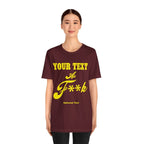Personalized Anything As F**k Shirt | Personalized As Fuck PG-13 Version T-Shirt with Your Custom Text & Design in Yellow Print - Anything AF