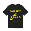 Personalized Anything As F**k Shirt | Personalized As Fuck PG-13 Version T-Shirt with Your Custom Text & Design in Yellow Print - Anything AF