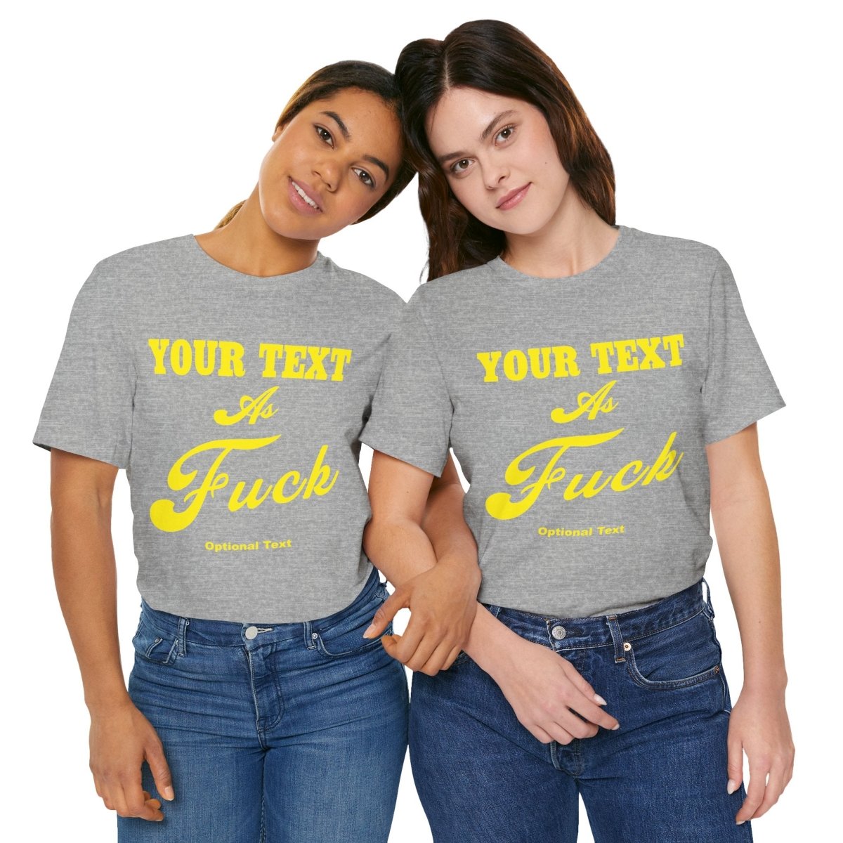 Personalized Anything As Fuck Shirt | Personalized You Pick Your Text As Fuck NSFW Version T-Shirt with Your Custom Text & Design in Yellow Print - Anything AF