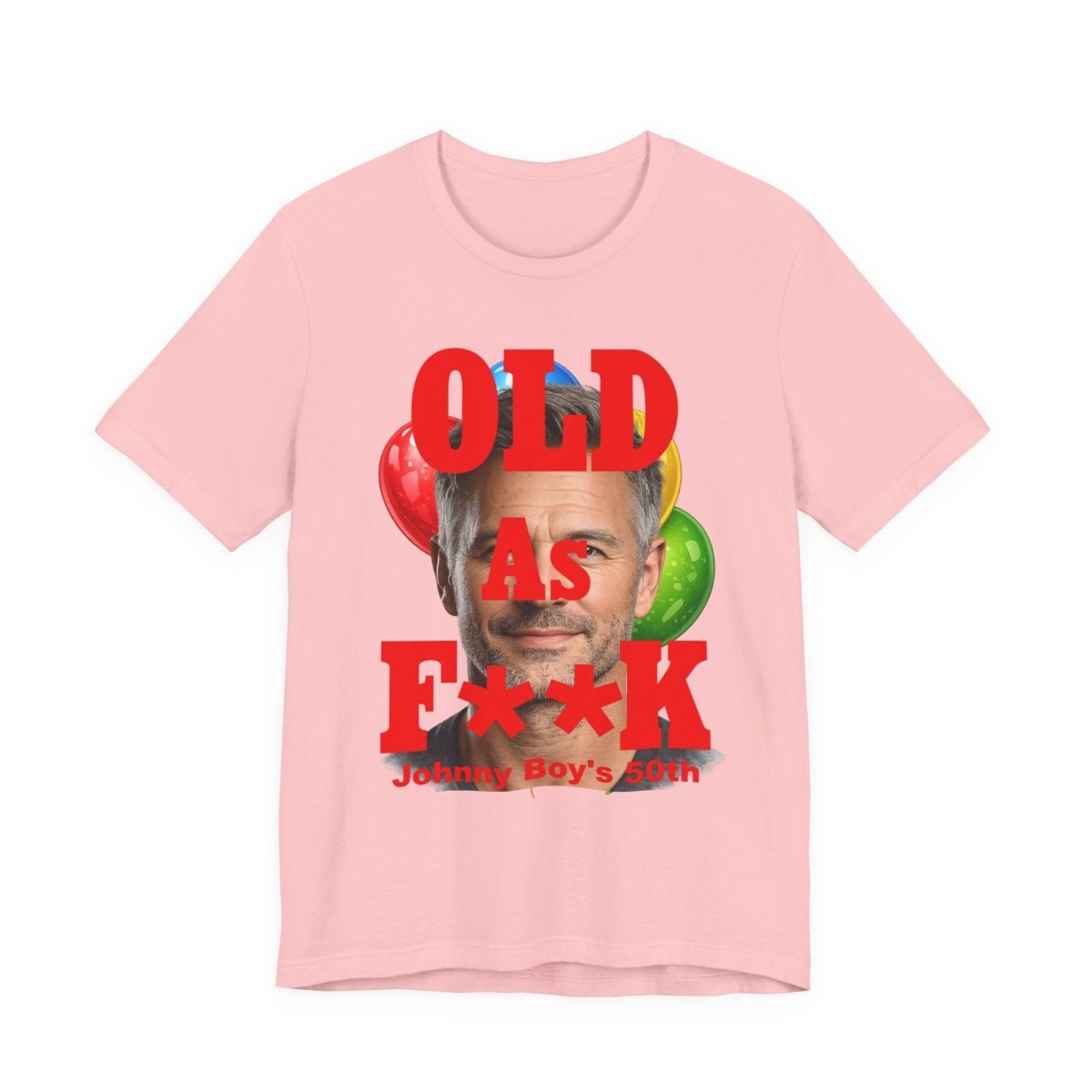 Personalized Birthday As F**k T=Shirt Red Print – Custom Name & Age Birthday T-Shirt (PG - 13 Version) | Funny Custom AF Birthday Tee - Anything AF