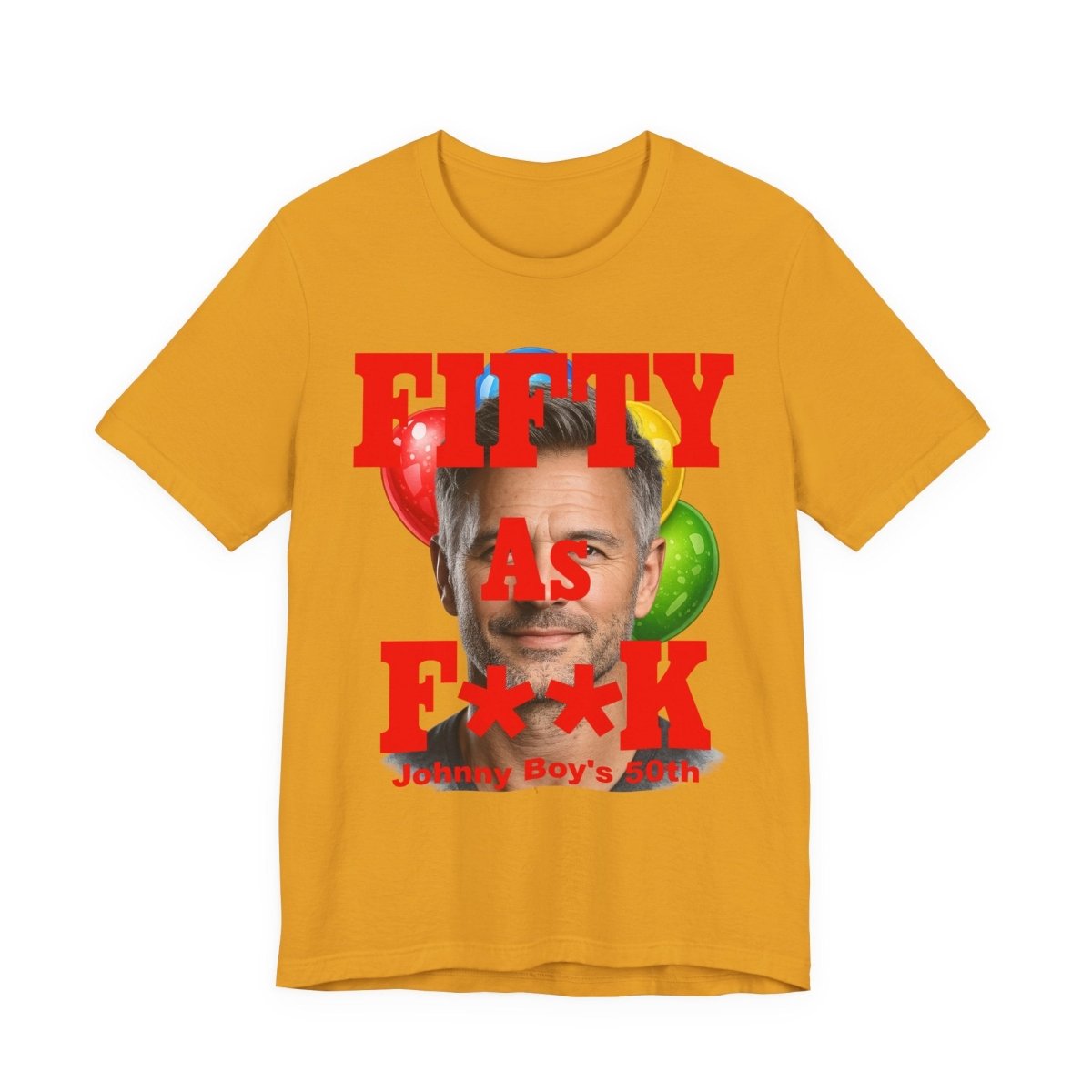 Personalized Birthday As F**k T=Shirt Red Print – Custom Name & Age Birthday T-Shirt (PG - 13 Version) | Funny Custom AF Birthday Tee - Anything AF