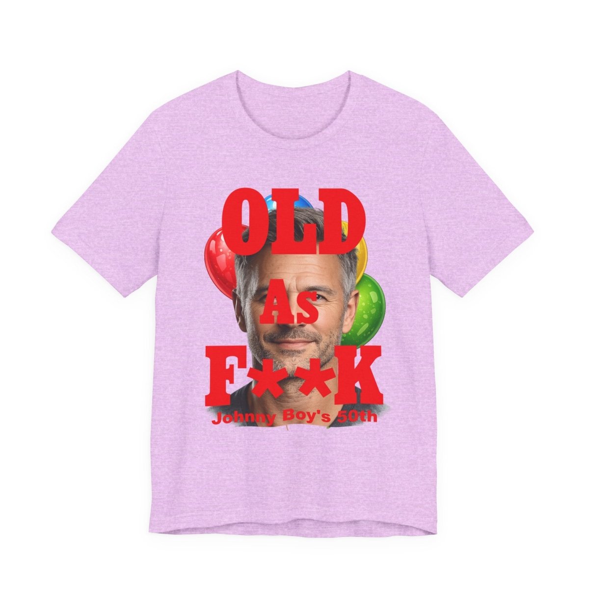 Personalized Birthday As F**k T=Shirt Red Print – Custom Name & Age Birthday T-Shirt (PG - 13 Version) | Funny Custom AF Birthday Tee - Anything AF