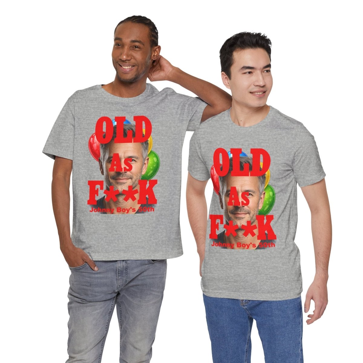 Personalized Birthday As F**k T=Shirt Red Print – Custom Name & Age Birthday T-Shirt (PG - 13 Version) | Funny Custom AF Birthday Tee - Anything AF