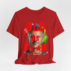 Personalized Birthday As F**k T=Shirt Red Print – Custom Name & Age Birthday T-Shirt (PG - 13 Version) | Funny Custom AF Birthday Tee - Anything AF