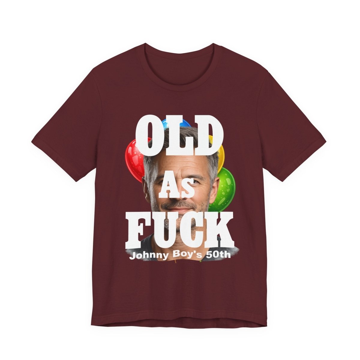 Personalized Birthday As Fuck T=Shirt Red Print – Custom Name & Age Birthday T-Shirt (NSFW Version) | Funny Custom AF Birthday Tee - Anything AF