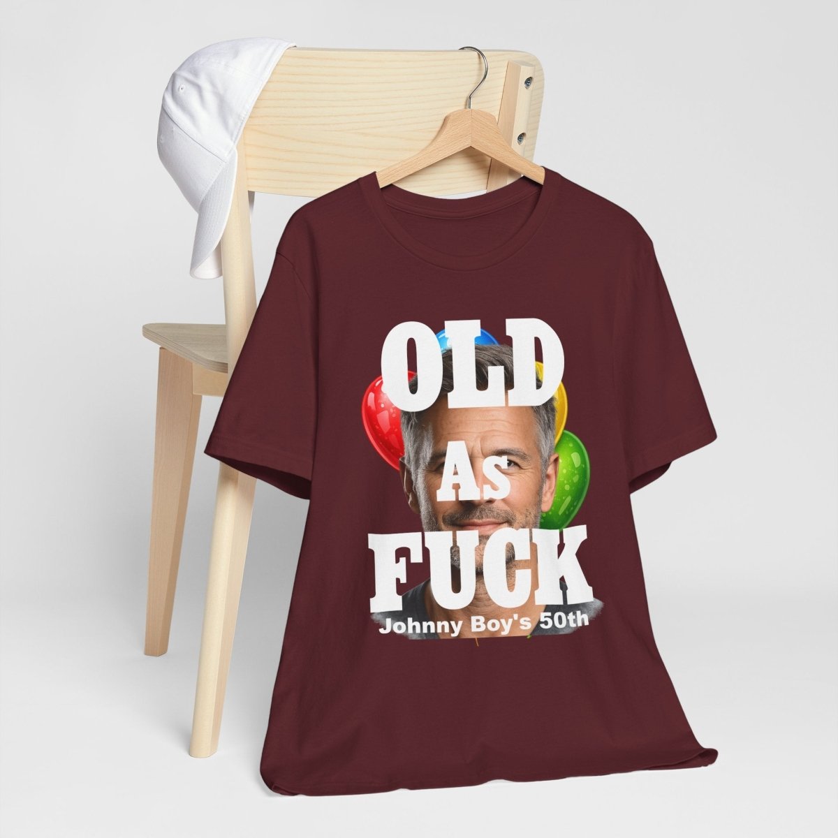 Personalized Birthday As Fuck T=Shirt Red Print – Custom Name & Age Birthday T-Shirt (NSFW Version) | Funny Custom AF Birthday Tee - Anything AF