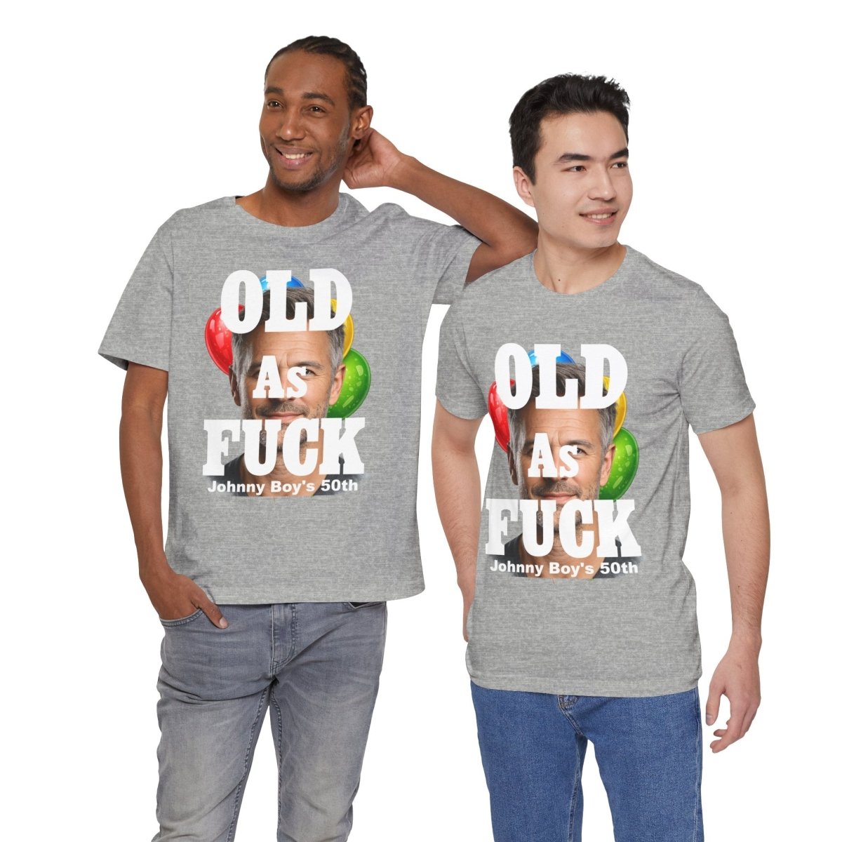 Personalized Birthday As Fuck T=Shirt Red Print – Custom Name & Age Birthday T-Shirt (NSFW Version) | Funny Custom AF Birthday Tee - Anything AF