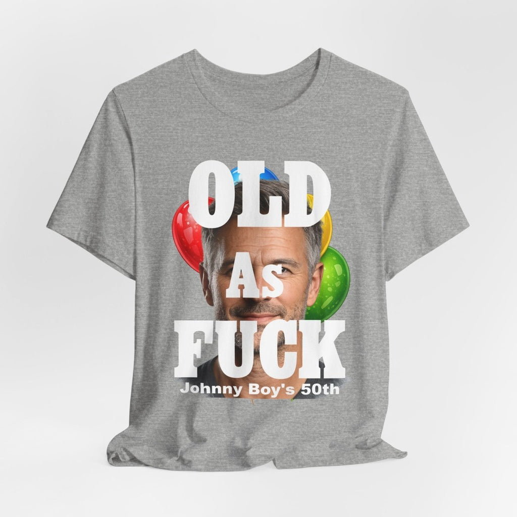 Personalized Birthday As Fuck T=Shirt Red Print – Custom Name & Age Birthday T-Shirt (NSFW Version) | Funny Custom AF Birthday Tee - Anything AF