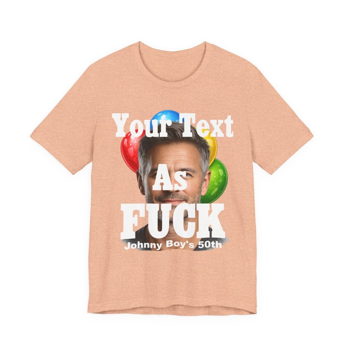 Personalized Birthday As Fuck T=Shirt Red Print – Custom Name & Age Birthday T-Shirt (NSFW Version) | Funny Custom AF Birthday Tee - Anything AF