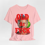 Personalized Birthday As Fuck T=Shirt Red Print – Custom Name & Age Birthday T-Shirt (NSFW Version) | Funny Custom AF Birthday Tee - Anything AF