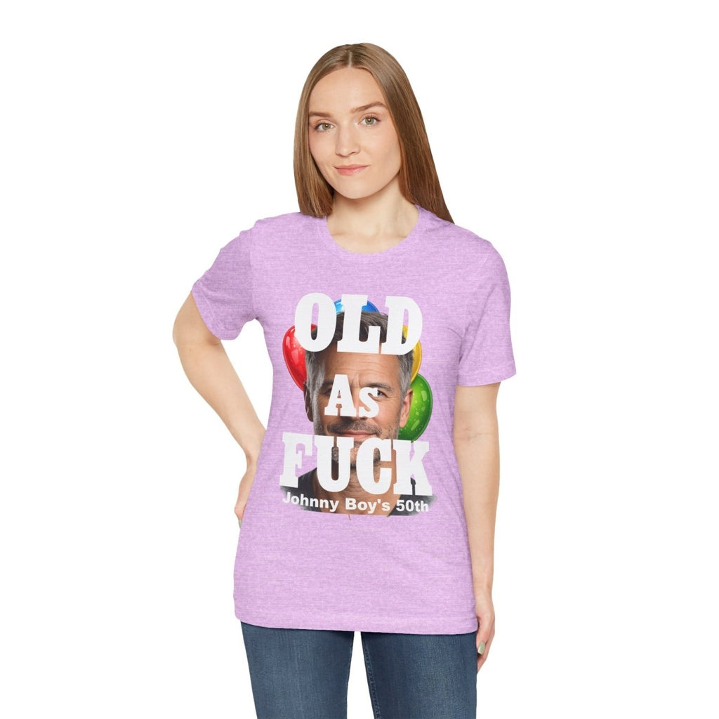 Personalized Birthday As Fuck T=Shirt Red Print – Custom Name & Age Birthday T-Shirt (NSFW Version) | Funny Custom AF Birthday Tee - Anything AF