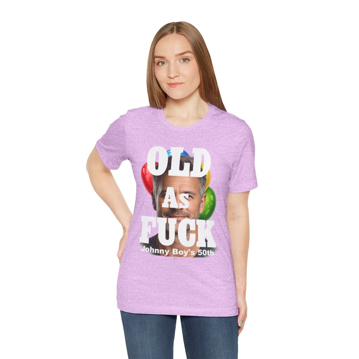 Personalized Birthday As Fuck T=Shirt Red Print – Custom Name & Age Birthday T-Shirt (NSFW Version) | Funny Custom AF Birthday Tee - Anything AF