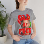 Personalized Birthday As Fuck T=Shirt Red Print – Custom Name & Age Birthday T-Shirt (NSFW Version) | Funny Custom AF Birthday Tee - Anything AF