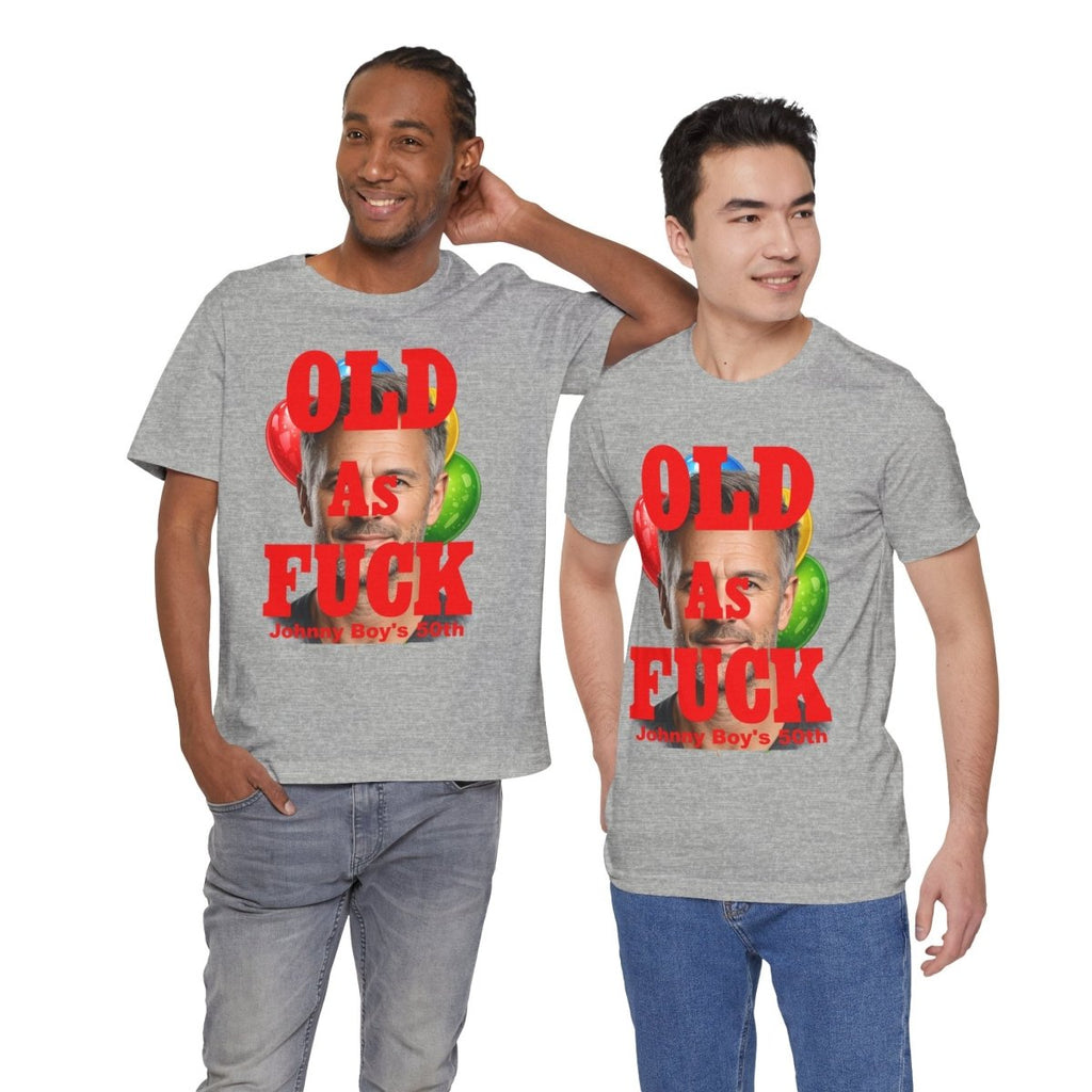 Personalized Birthday As Fuck T=Shirt Red Print – Custom Name & Age Birthday T-Shirt (NSFW Version) | Funny Custom AF Birthday Tee - Anything AF