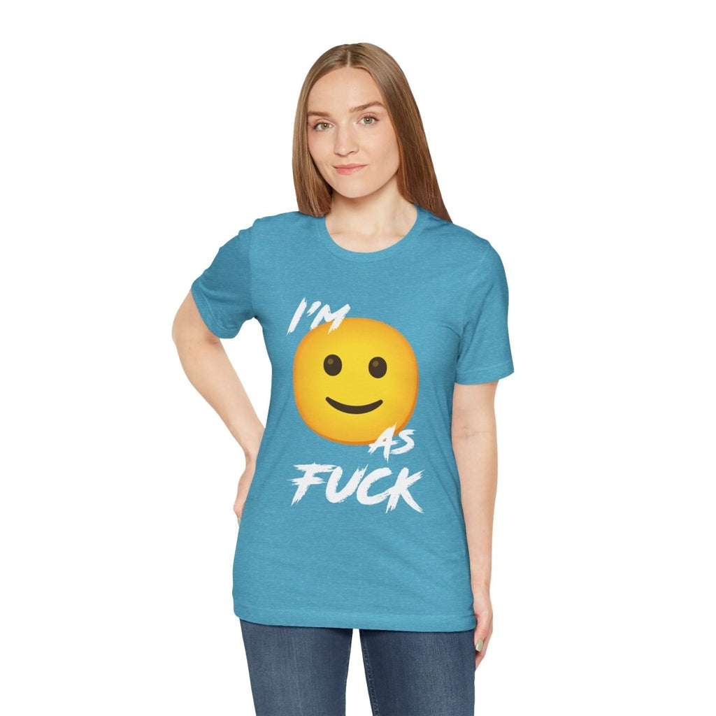 Personalized Happy As Fuck T-Shirt | Custom Emoji Graphic Tee - Anything AF