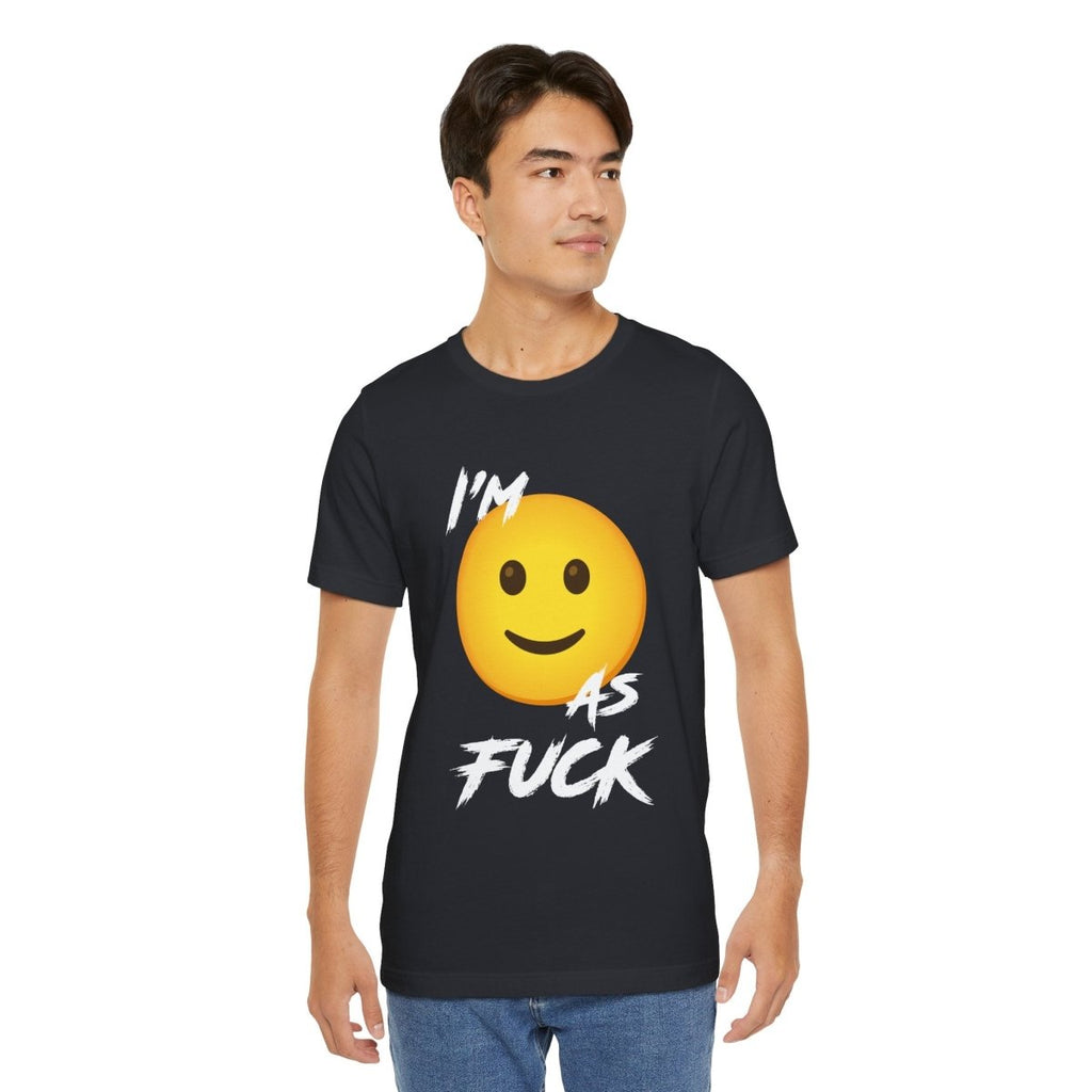 Personalized Happy As Fuck T-Shirt | Custom Emoji Graphic Tee - Anything AF