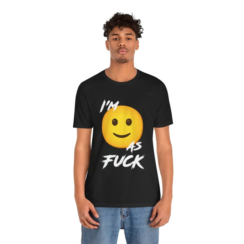Personalized Happy As Fuck T-Shirt | Custom Emoji Graphic Tee - Anything AF