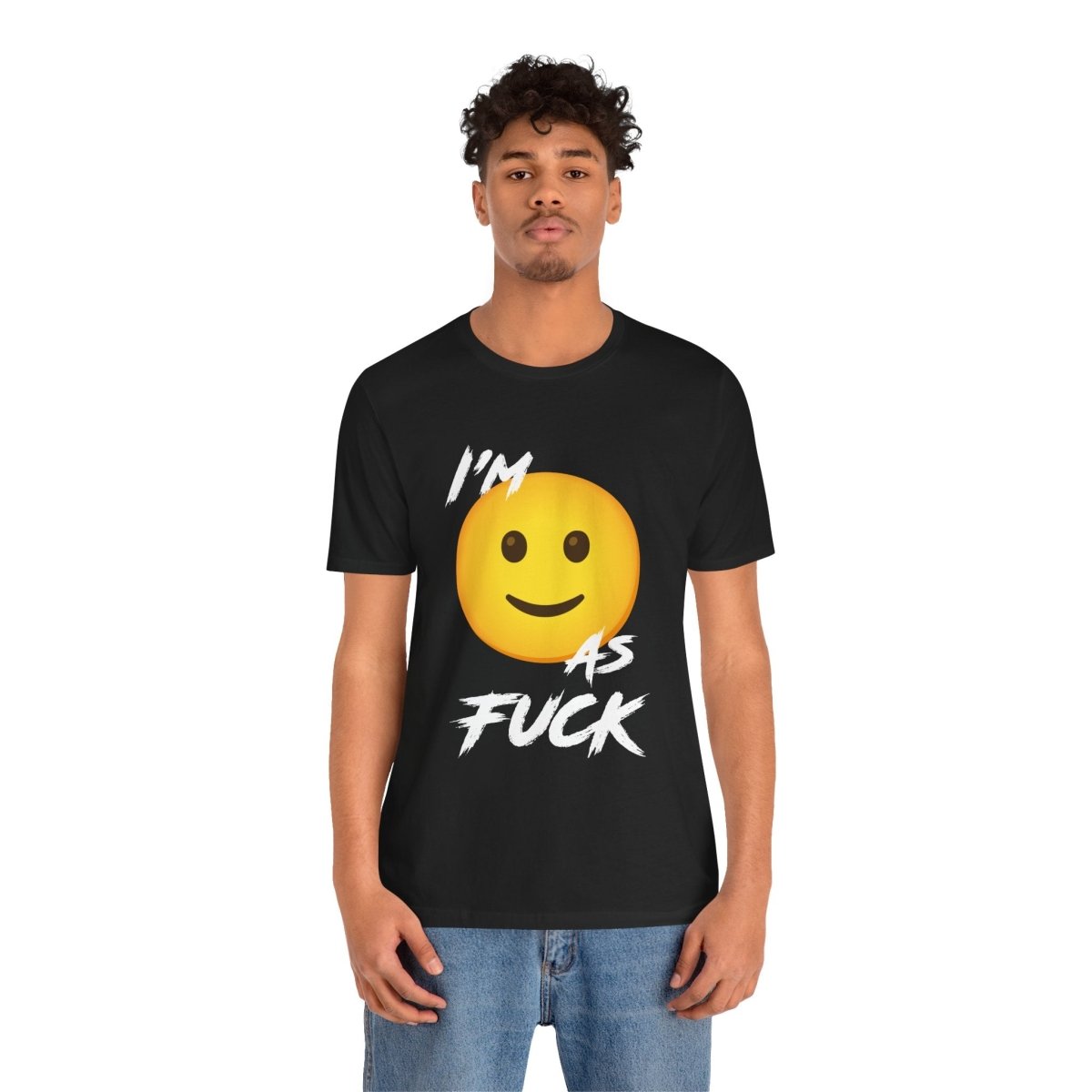 Personalized Happy As Fuck T-Shirt | Custom Emoji Graphic Tee - Anything AF