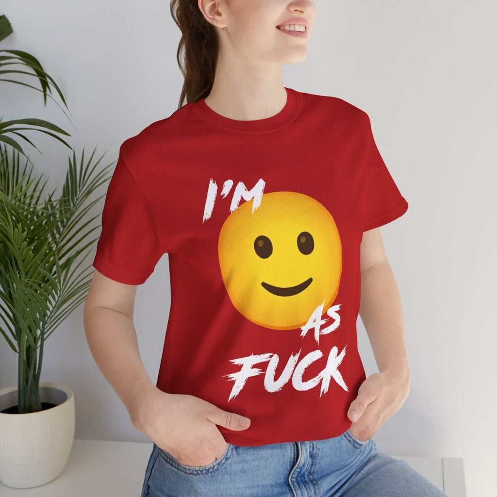 Personalized Happy As Fuck T-Shirt | Custom Emoji Graphic Tee - Anything AF
