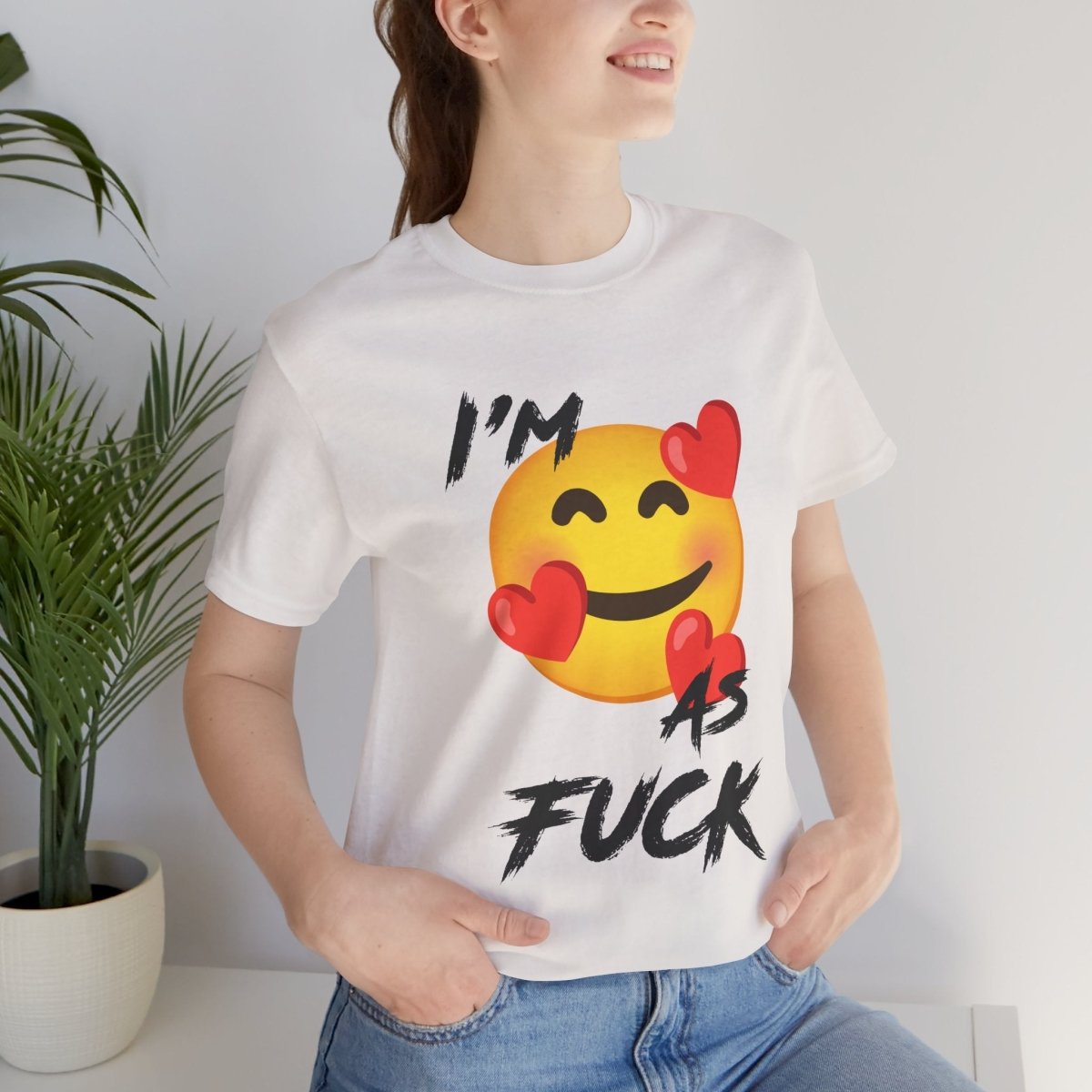 Personalized Happy As Fuck T-Shirt | Custom Emoji Graphic Tee - Anything AF