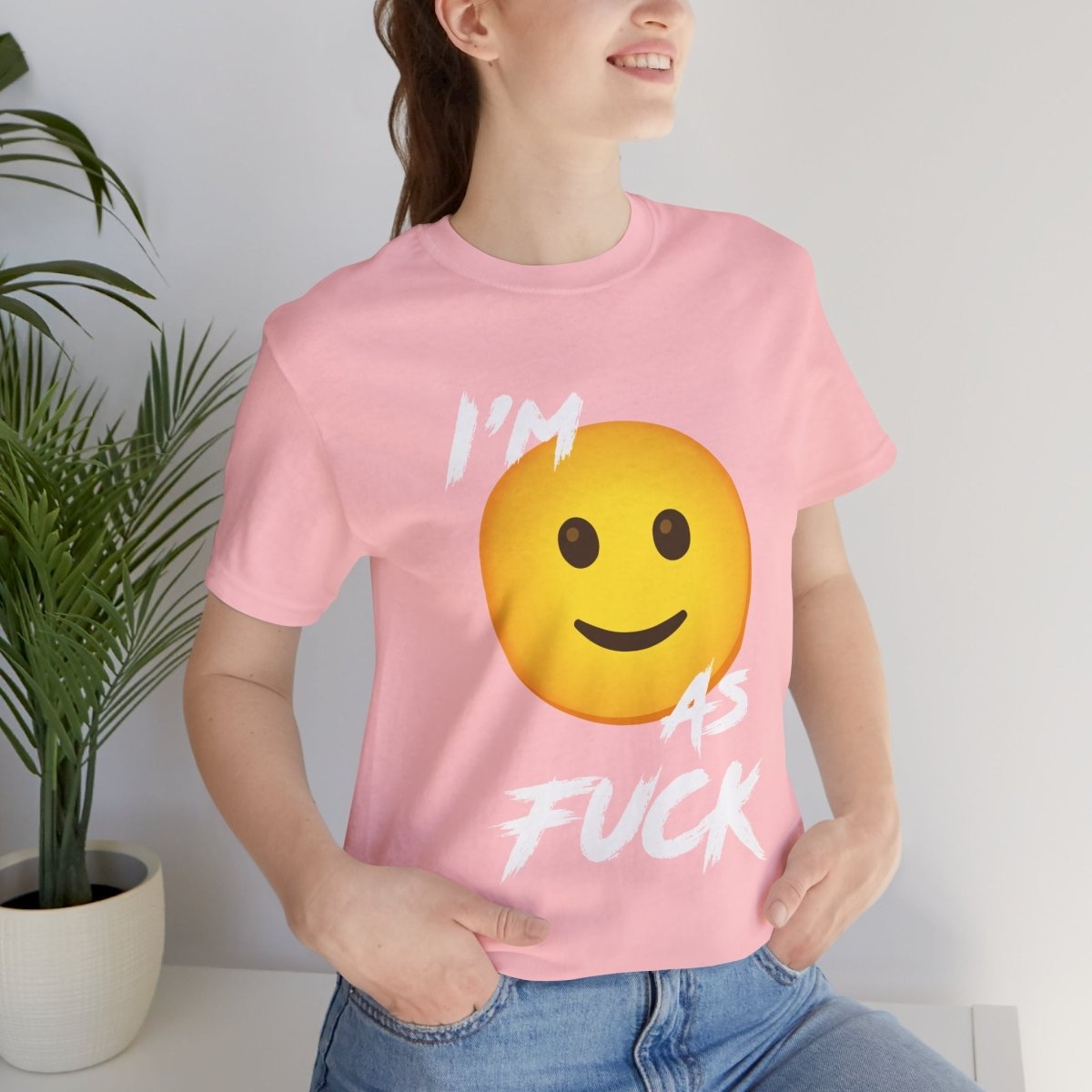 Personalized Happy As Fuck T-Shirt | Custom Emoji Graphic Tee - Anything AF