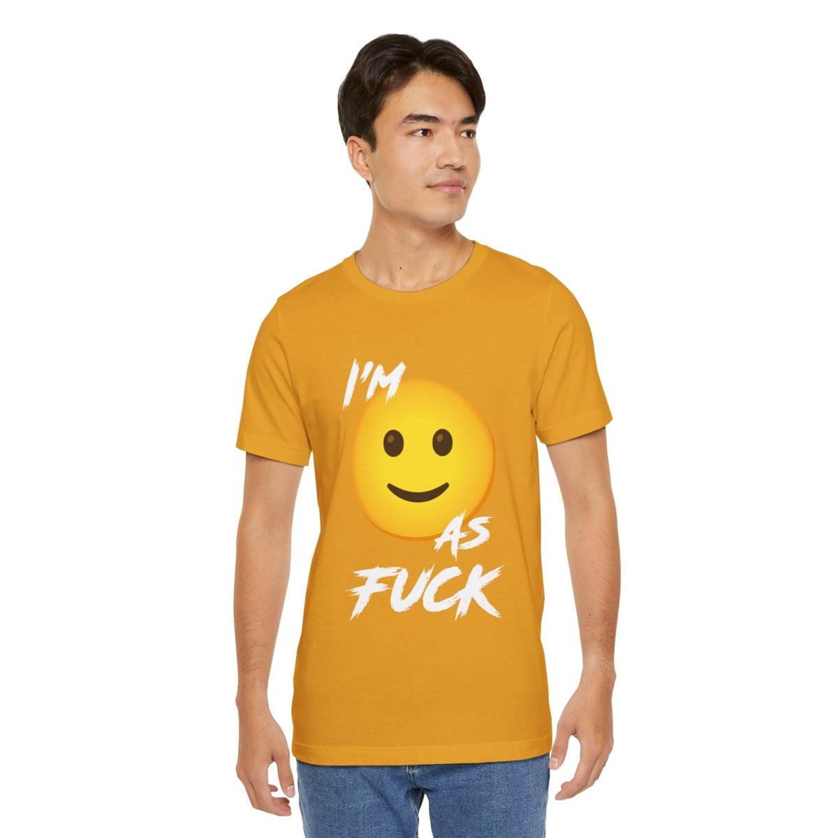 Personalized Happy As Fuck T-Shirt | Custom Emoji Graphic Tee - Anything AF