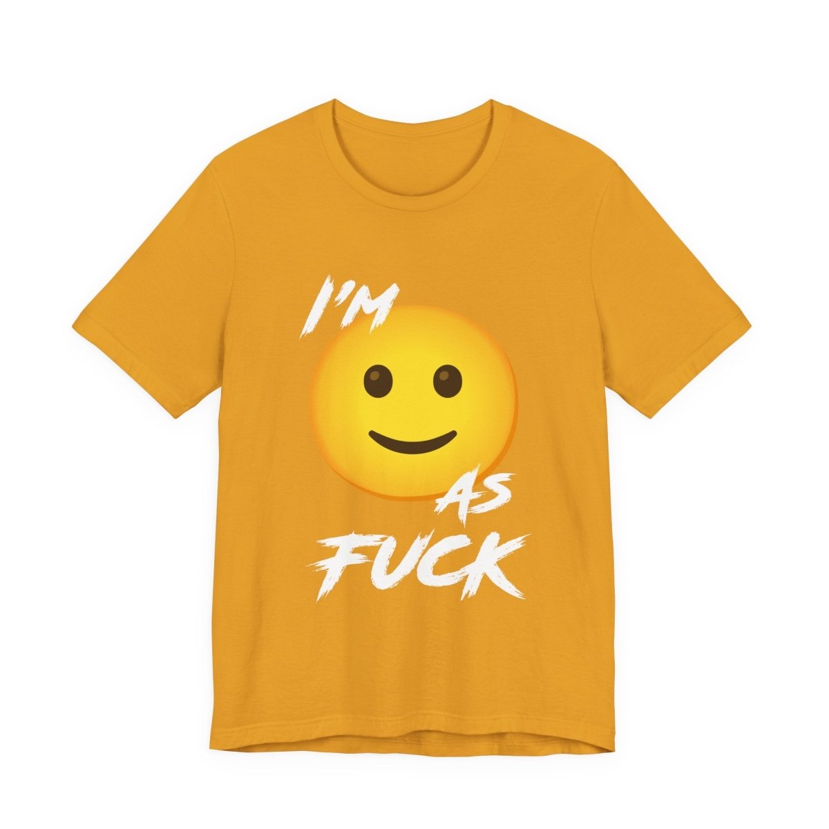 Personalized Happy As Fuck T-Shirt | Custom Emoji Graphic Tee - Anything AF