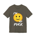 Personalized Happy As Fuck T-Shirt | Custom Emoji Graphic Tee - Anything AF
