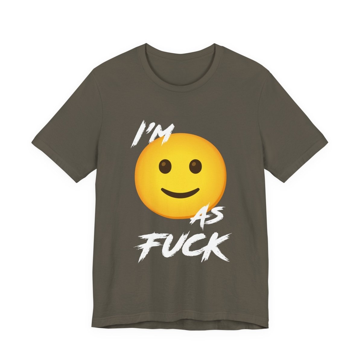 Personalized Happy As Fuck T-Shirt | Custom Emoji Graphic Tee - Anything AF