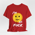 Personalized Happy As Fuck T-Shirt | Custom Emoji Graphic Tee - Anything AF