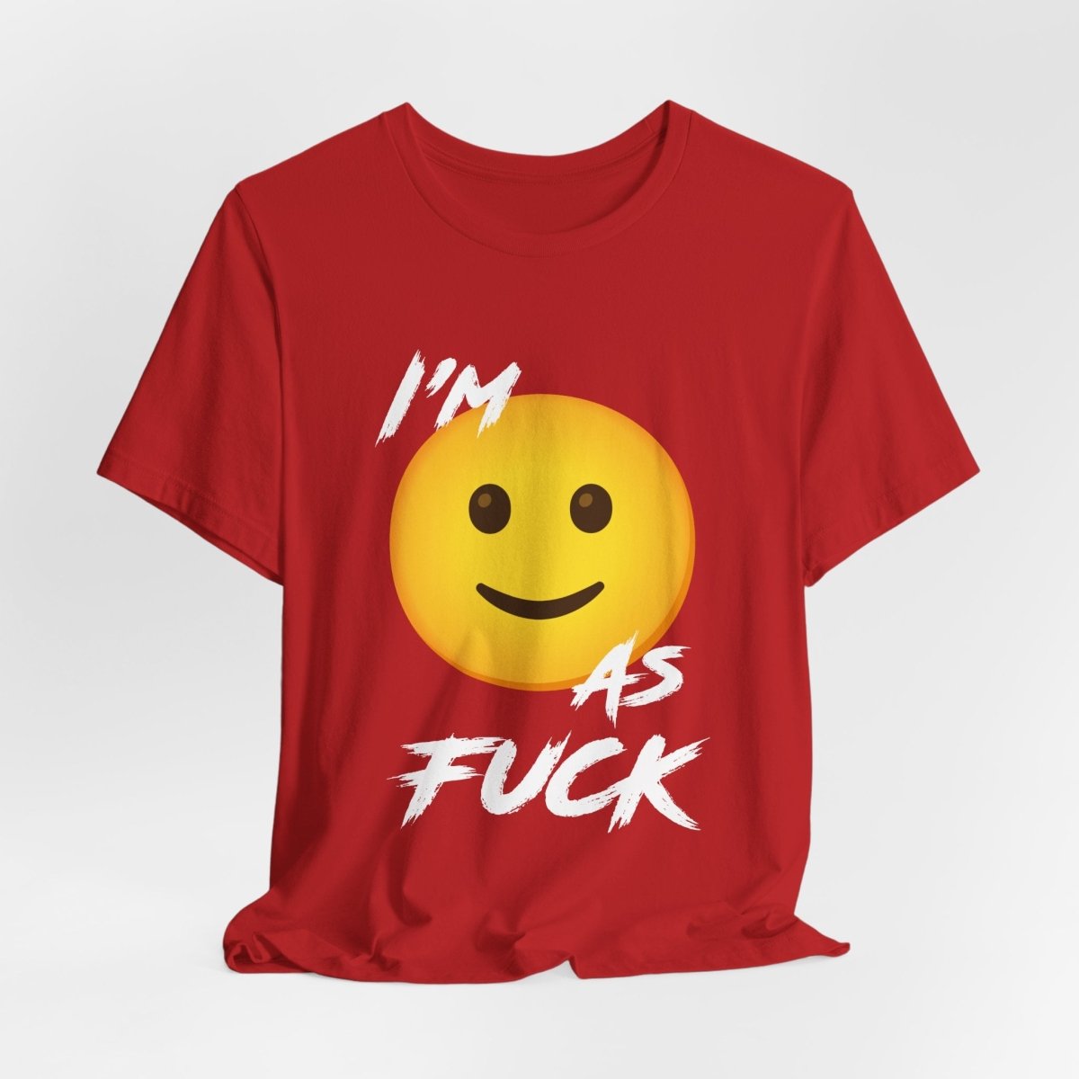 Personalized Happy As Fuck T-Shirt | Custom Emoji Graphic Tee - Anything AF